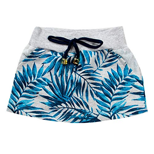 Saia Infantil Menina Estampado Folhagem Mescla - TMX