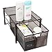 Deco Brothers Stackable Pull Out Cabinet Sliding Basket with Dividers, Large, Bronze