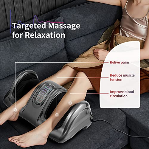 Image of Giantex Shiatsu Foot Massager Machine for Feet, Nerve Pain Therapy Spa Gift Deep Kneading Rolling Massage for Leg Calf Ankle, Electric Shiatsu Foot Massager w /Remote, 4 Modes, Gray