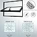 Aluminum Shed Windows with Clear Tempered Glass, 360° Rotating Window for Outdoor Barn, Garage, Sunroom, Office, Flush Mount Replacement with Adjustable Ventilation(Black,25x24inch (WxH))
