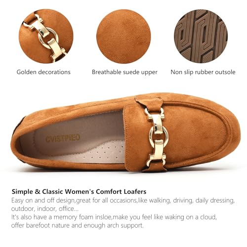 Image of Cvistpieo Loafers for Women Business Casual Shoes Comfortable & Lightweight Penny Loafers Slip On Work Flats