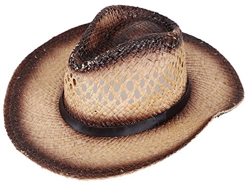 Men / Women's Summer Western Cowboy Straw Hat,Chestnut