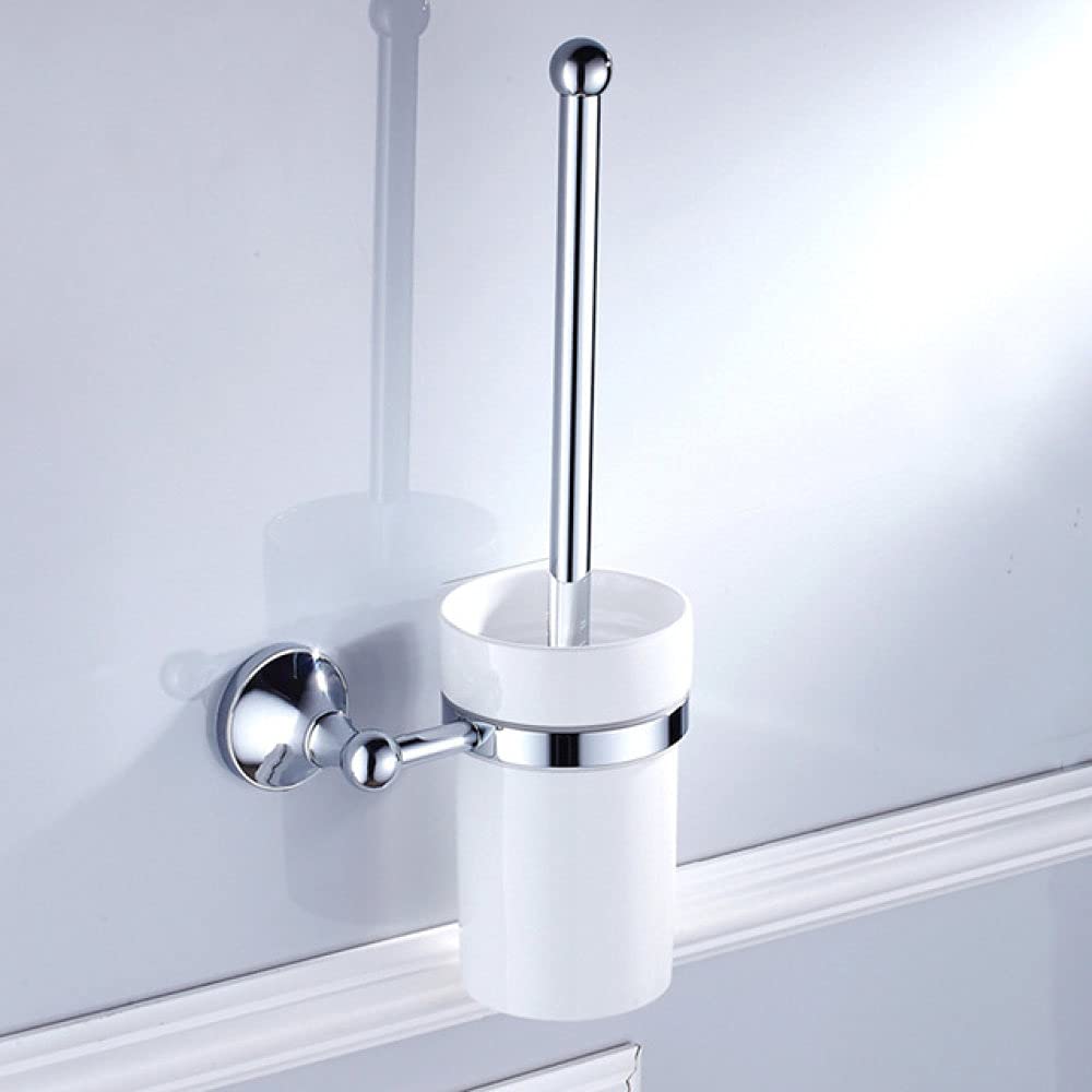 XYNSNDB Juego de Accesorios de baño cromados, Soporte para escobilla de baño, Rollo de Papel para WC, Estante para Toallas, jabonera, Ganchos de Pared, Soporte para secador de Pelo, toallero (Soporte