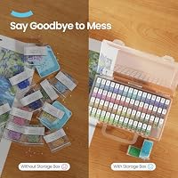 ARTDOT Diamond Painting Zubehör Boxen, 64 Stück 5D Diamant Painting Erwachsene Aufbewahrungsbox mit Stickers & Handle – Ansicht 2