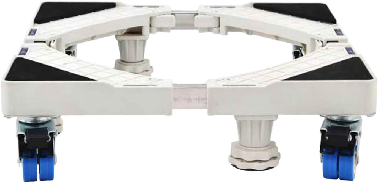 洗濯機 台 嵩上げ 防水パン キャスター ブレーキ付き 4足4輪 ジャッキ固定 ステンレスフレーム 洗濯機キャスター 置き台 スライ