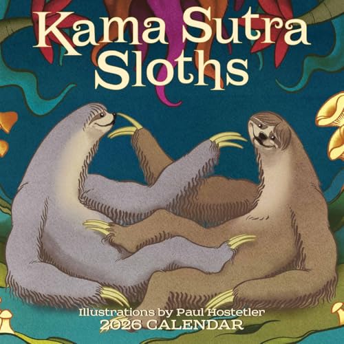 Gladstone Media, Kama Sutra Sloths 2026 Square Wall Calendar