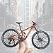 Kuasting Die-Cast Mountain Bike Toy Downhill Bicycle Model 1:8 Scale Mini DS Cake Topper DH Desktop Decoration Crafts for Cycling Lovers Bike Racers Athletes Children Boys and Girls (Orange)