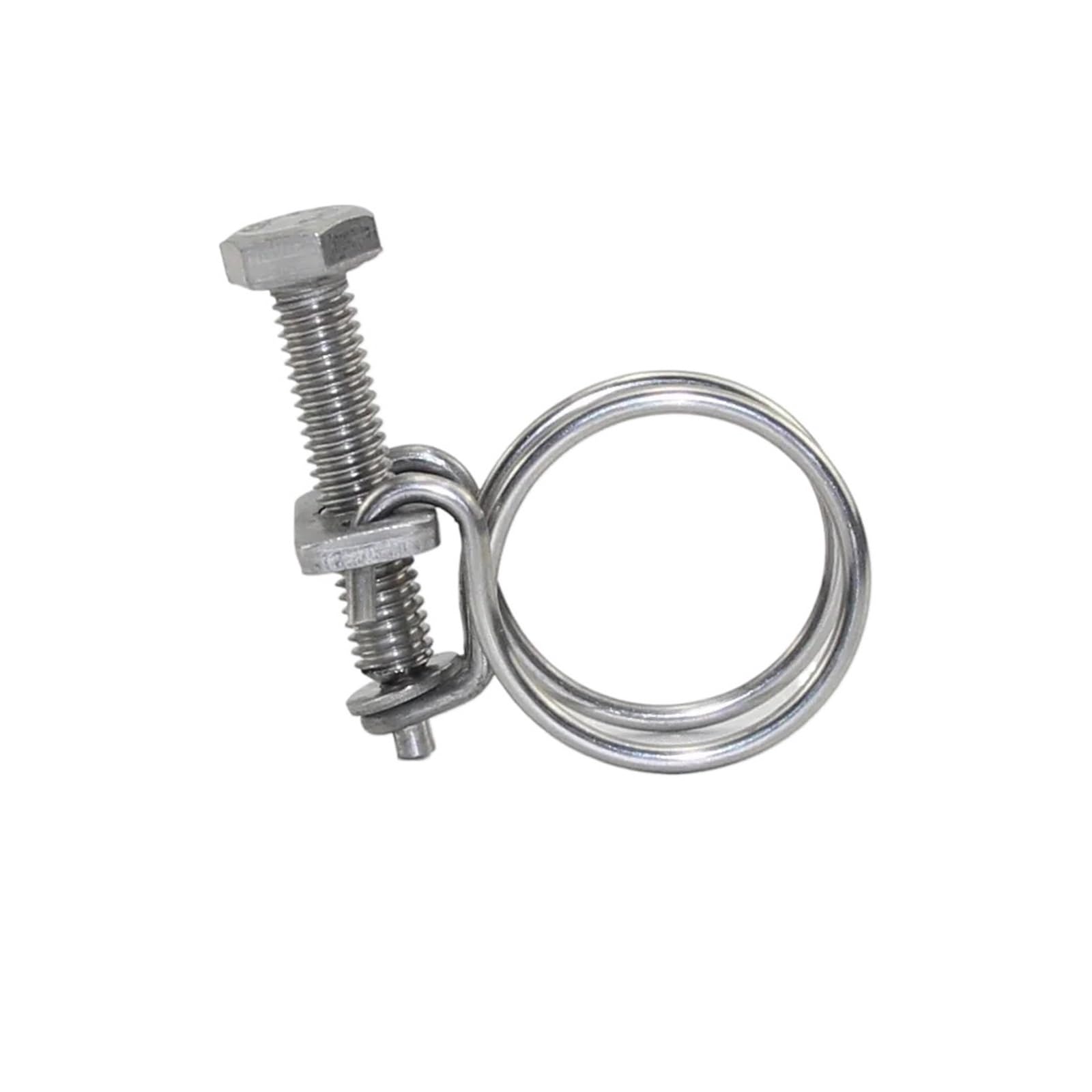 Fascetta stringitubo a doppia linea 1 pz. Morsetto in acciaio inossidabile 304 con diametro del filo da 2 mm e 3 mm. Morsetto a molla con doppia(130-140 mm)
