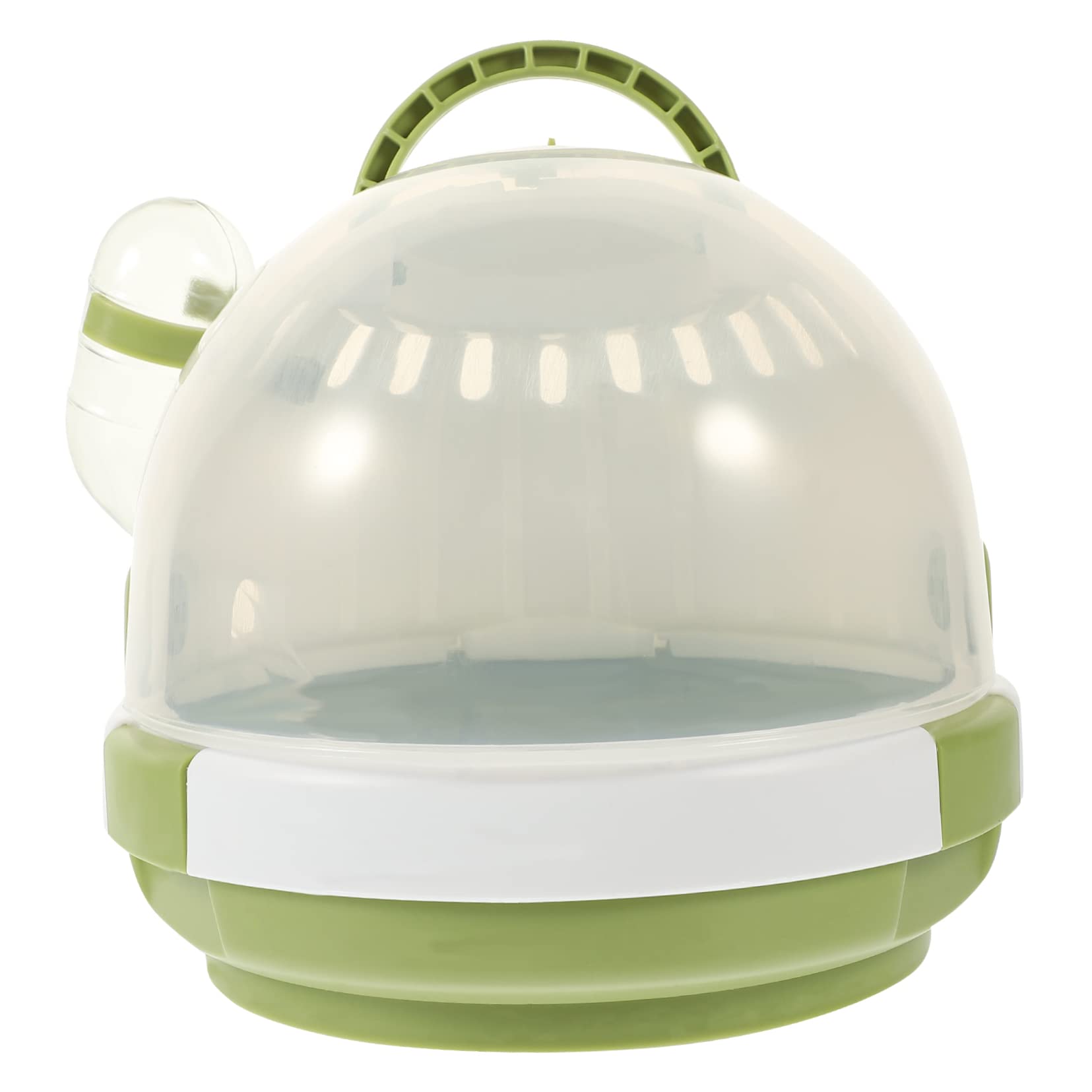 GRIRIW Portable Transparent Hamster Carrying Cage with Handle Lightweight Travel Pet Carrier for Small Animals for Outings Hiking and Shopping