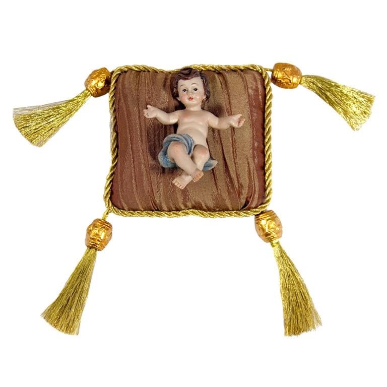 Enfant Jésus sur Coussin DRW 9x8 cm statuette religieuse