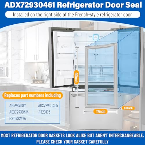 Image of Upgraded ADX72930461 Refrigerator Door Gasket Replacement Compatible with LG Kenmore LFX31945ST LFX25991ST, 40″x17″ Unbent PS11732674 Fridge Gasket Replace ADX72930414 ADX72930453 Door Seal