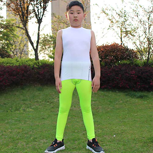 Lanbaosi Boy's 3 Pack Compression Sleeveless Shirt Soccer Training Kids Tank Top Undershirts #TOP1