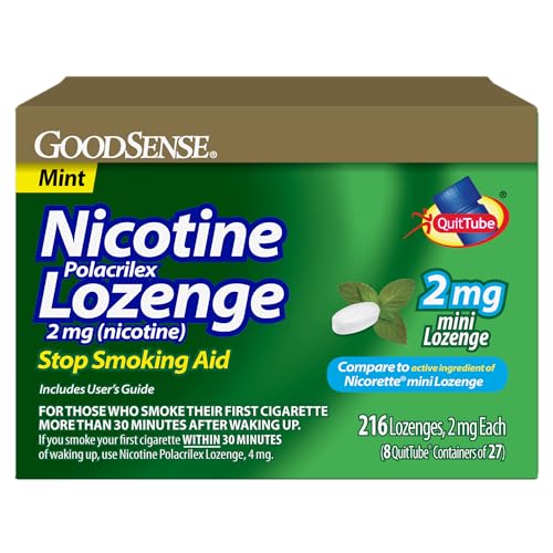GoodSense Mini Nicotine Polacrilex Lozenge 2 mg (Nicotine) Mint Flavor 216 Count