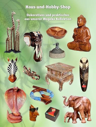 Wogeka - 50 cm Ethno Gold Wandmaske - aus Holz in Handarbeit geschnitzt, Deko Afrika Maske 36