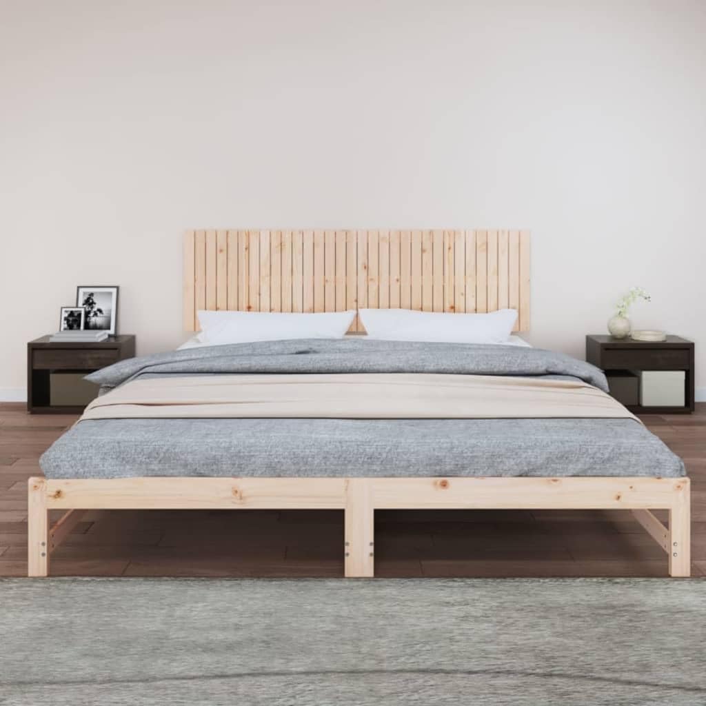 824828 Testiera da Parete 204x3x60 cm in Legno Massello di Pino Testata in Legno,Testata Letto Matrimoniale Muebles Dormitorio Spalliera Letto Testiere per Letto Matrimoniale