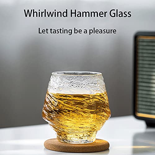 Set de 2 vasos de vidrio con patrón glaciar 12.5oz miniatura 3