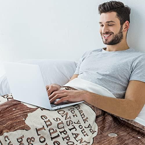 Gifts for Dad from Daughter to My Dad Blanket Best Gift for Fathers Day Birthday Christmas Valentines Day Bday Present Idea for Father Husband Men Him Healing Thoughts Throw Blanket 60''x50'' - Image 3