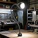 Eujgoov 1000lm 7W LED Work Light with Magnet Base, Flexible Gooseneck, 6000K, CNC Lathe, Auto Repair, Industrial Lighting, Workshop, Store, Reading (US Plug)