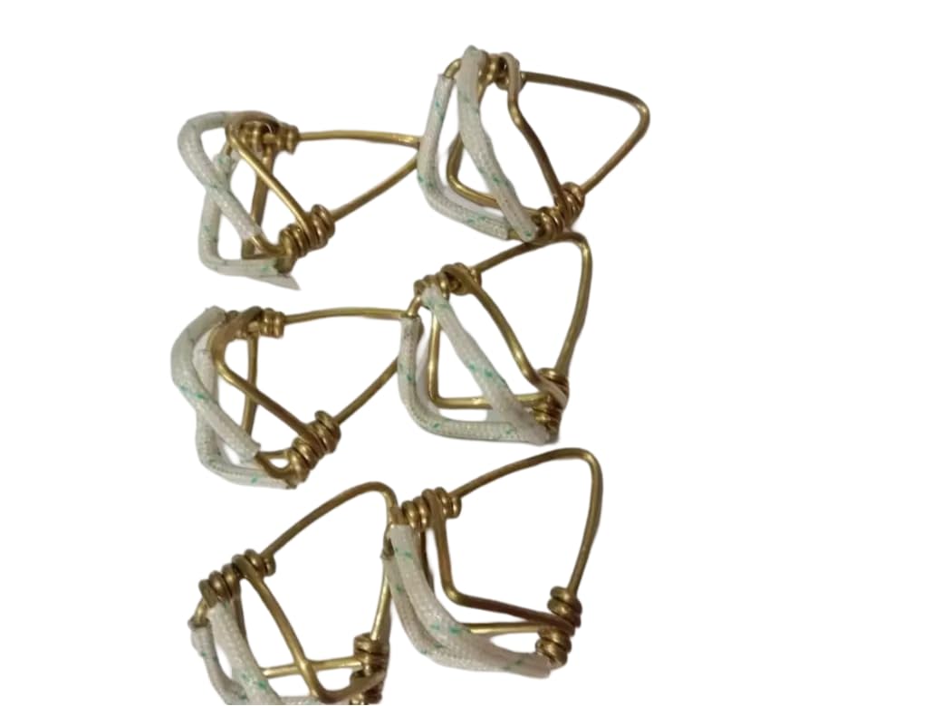 50 pcs double wire brass Mizrab for Sitar musical instruments wraped Banaras-image-41