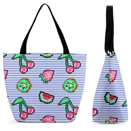 Sac de shopping pour voyage pastèque cerise grand sac d'épaule