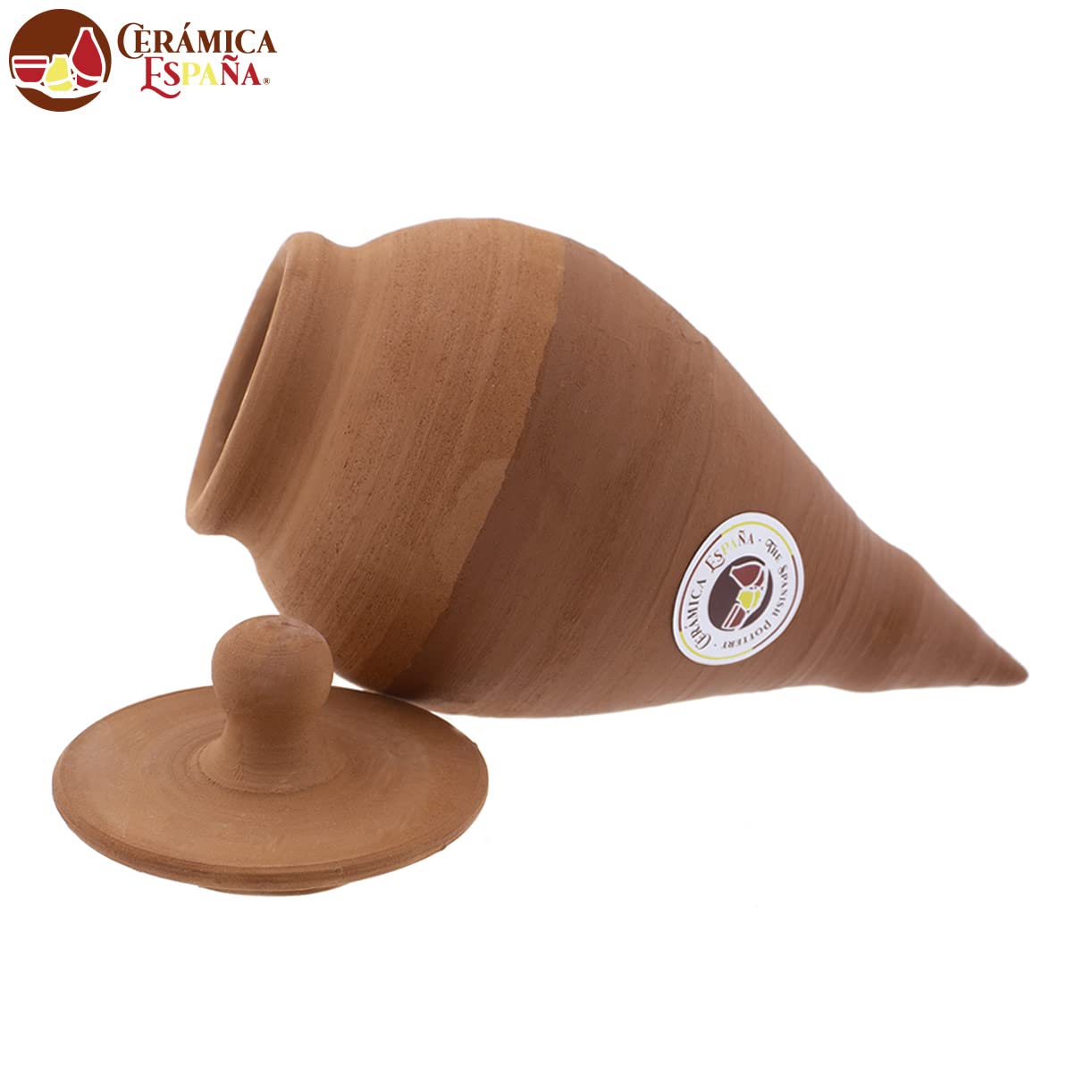 CERÁMICA ESPAÑA | Dispensador de Agua | Sistema de riego | Riego automático | Riego por goteros | Pack x3 Modelo J03 | 2 litros | Eco | 100% Hecho a Mano | 16x16x32 cm