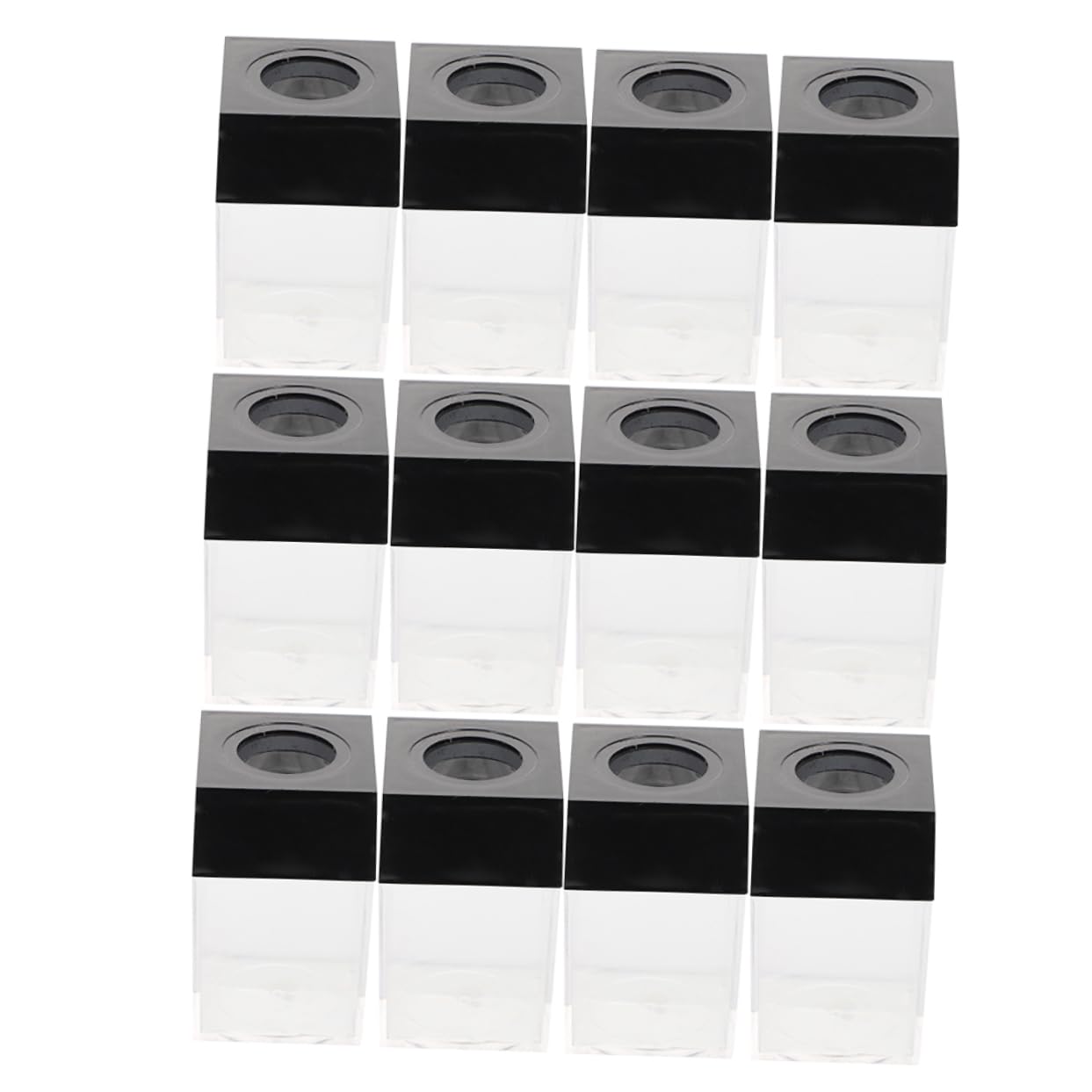 12piezas Caja de Clips Magnéticos para Oficina de Soporte Magnético Portapuntas Magnetico Organizador de Escritorio para Clips de Papel y Grapas