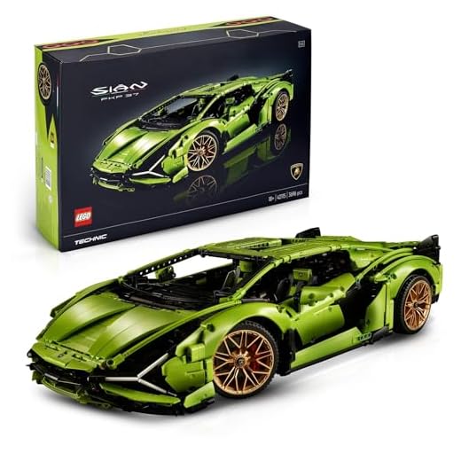 Lego Technic Lamborghini Sián FKP 37 Rennauto, Modellbausatz für Erwachsene, Geschenkidee zum Geburtstag für Männer oder Frauen, Sammlerstück zum Austellen als Home- oder Büro-Deko, Modellauto 42115