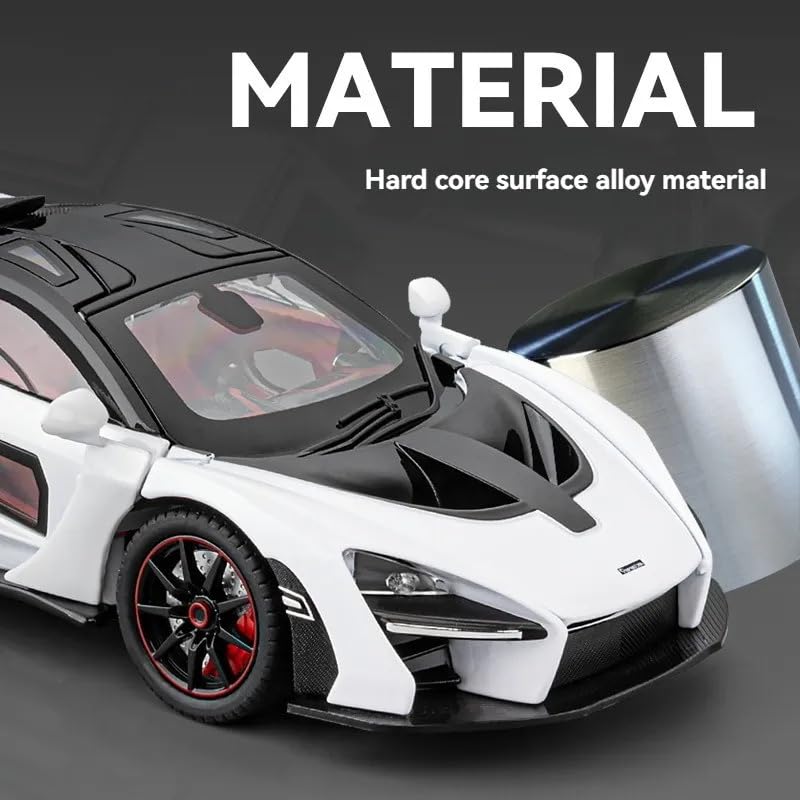 Image of Invite Enterprise Compatible for 1:24 Mclaren Senna Toy Car Model, Diecast Collectible Pull Back Model Car with Sound and Light, Toy Gift Vehicles for Adults Kids Boys Girls【Purple】