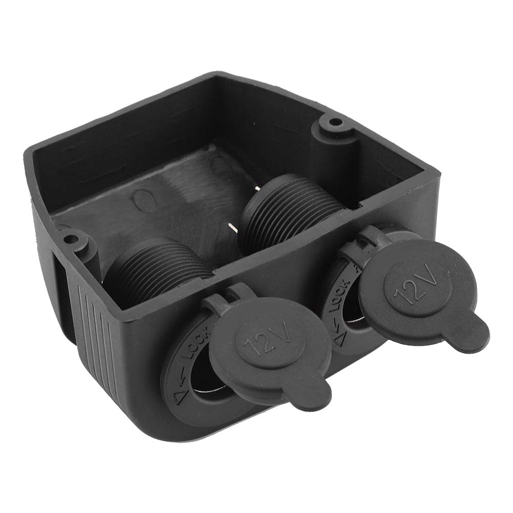 Lighter Socket, 12V Cigarette Lighter Female Socket Dual Port Multifunctional Stable for Car for Boat