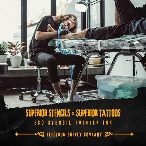electrum eco stencils ink for epson eco tank printers methyl violet-based stencil ink creates flawless stencils that last up to 1 hour premium tattoo stencil ink proudly made in the usa 4 ounces