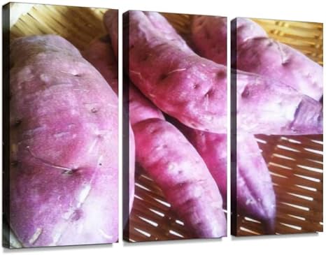 Amazon Co Jp サツマイモ さつまいも 薩摩芋 食べ物 イモ 芋 いも 食材 夏 野菜 旬 夏野菜 旬の食材 旬の味覚 いも類 竹ザルポスター パネル 現代壁の絵 壁掛け 部屋飾り 背景絵画 壁アート 完成品 3枚セット すぐ飾る ホーム キッチン