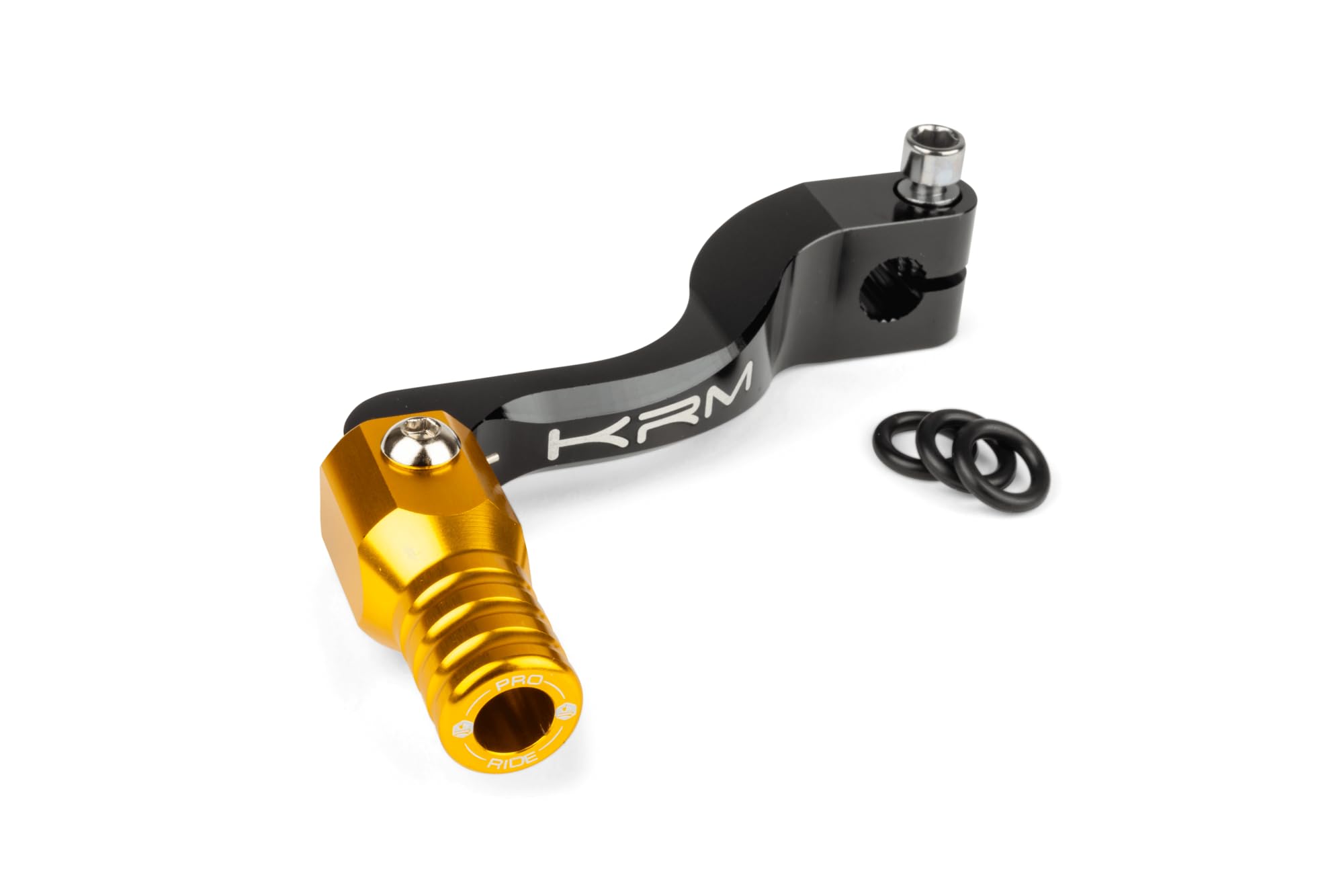 Sélecteur de vitesse AM6 KRM en alu noir et or repliable pour moto
