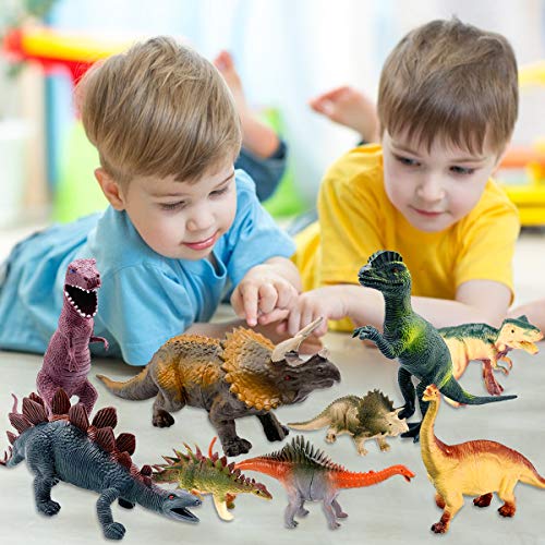 SYOSIN Dinosaur Figures Toy Realistic Educational Dinosaur Toys Set for Kids Children Set Birthday Present Party Supplies for 3 Years Old Up (10 Pack 6.5" to 11.5") - Thumbnail 7