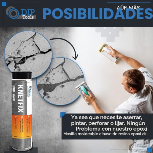 Miniatura 9 de Dip-Tools - Masilla Adhesiva Epoxi De 2 Componentes, Impermeable, De Alto Rendimiento Para Interiores Y Exteriores 1x56g