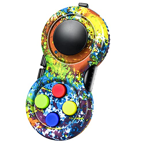 WTYCD Original Fidget Toy Game, Rubberized Classical Controller Fidget Concentration Toy with 8-Fidget Functions and Lanyard - Excellent for Relieving Stress and Anxiety
