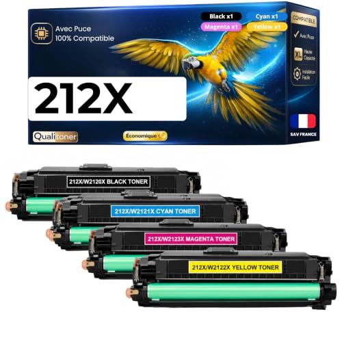 Toner 212X compatible HP Color LaserJet Enterprise M554dn et M555dn pack de 4