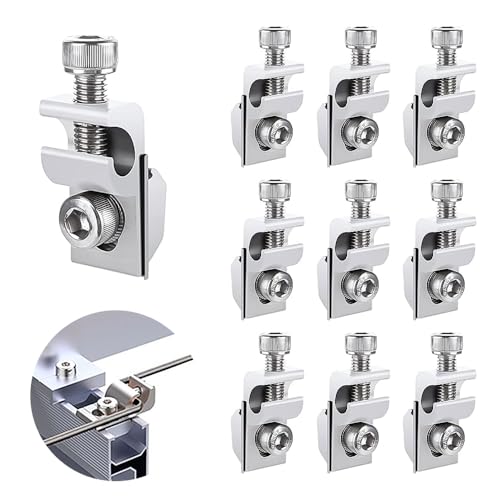 10 Stück Solarpanel Erdungsclips,Solarpanel Erdungsklemme Solarmodul Halterung Erdungsklemme für PV Modul Solarmodul Halterung Aluminium PV Anlage Solaranlage für Dach Balkonkraftwerk