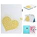 Produktbild Ostop Kompatibel mit iPad Air(iPad 5)/iPad Air 2(iPad 6) Tablet Hülle,Slim Ständer Flip Schutzhülle PU Leder Brieftasche Tasche mit Auto Schlaf/Wach und Bleistifthalter,Gold Herz