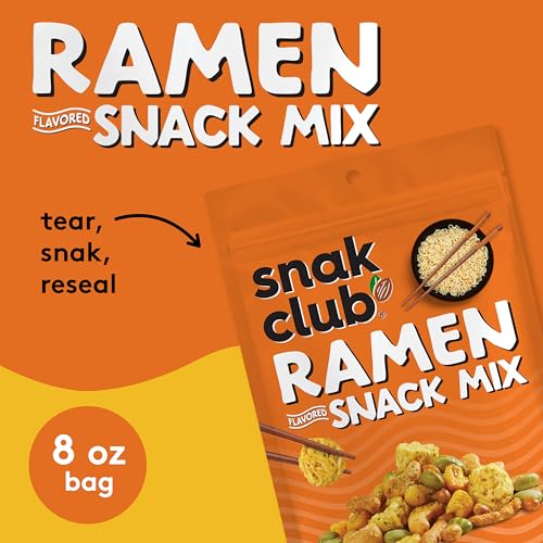 Snak Club Ramen Flavored Snack Mix with Sesame Sticks & Cashews, 8 oz | Savory crunchy snack mix inspired by ramen flavors, great for office snacks, road trips, and everyday enjoyment. - image 2