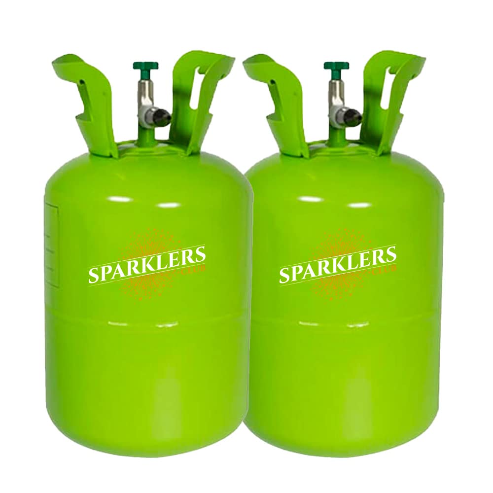 Lot de 2 Bouteilles Gaz Hélium pour 30 Ballons gonflables, x2 Bonbonne de 0,20m3 - Grande Bouteille Jetable, gonflez 60 ballons pour Anniversaire, Mariage et Fête - Livraison 24H - SPARKLERS CLUB®