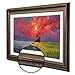 Vintage Dark Walnut TV Frame – Carved Decorative Bezel for Wall Mounted Flat Screens – Universal Fit for All TVs (50 inch)