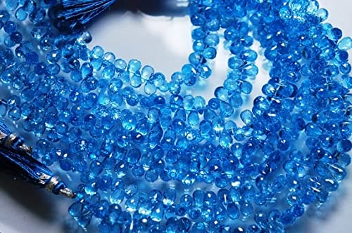 Briolettes topaze bleue naturelle 121 carats pour créer le cadeau d'anniversaire idéal