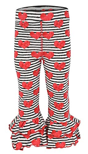Image of Unique Baby 2 Piece Girls Double Ruffle Leggings and Short Sleeve Shirt Clothes Set Kid and Toddler Girl Outfit