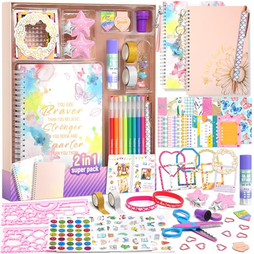 Tagebuch Teenager Mädchen Geschenke, Journal Set Mädchen 8+ Jahre (2 Pack) – Ansicht 1