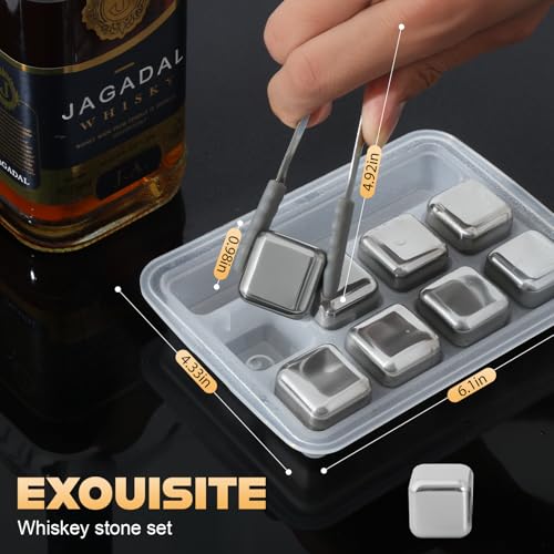 Cubos de Hielo Reutilizables de Acero Inoxidable 8Pcs miniatura 5