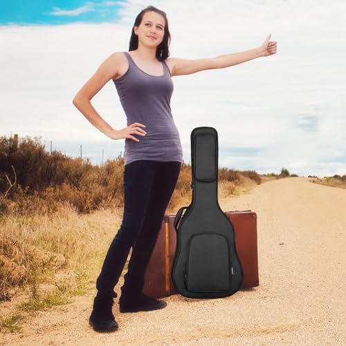 Housse de Guitare Acoustique de 41 Pouces, Sac à Dos Rembourré de Guitare 24MM, Etanche Guitare Etui de Transport, Guitar Gig Bag Case avec Poches Externes, Indéchirable 600D Oxford Tissu, Noir - Les Beatles, Paul McCartney, John Lennon, RIngo Starr, George Harrison Housse de Guitare Acoustique de 41 Pouces, Sac à Dos Rembourré de Guitare 24MM, Etanche Guitare Etui de Transport, Guitar Gig Bag Case avec Poches Externes, Indéchirable 600D Oxford Tissu, Noir – Image 8