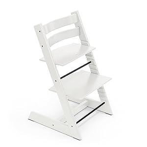 Silla Tripp Trapp de Stokke, Blanco - Silla ajustable, evolutiva para recién nacidos, niños y adultos - Práctica, cómoda y ergonómica - Diseño atemporal The Forest Stewardship Council