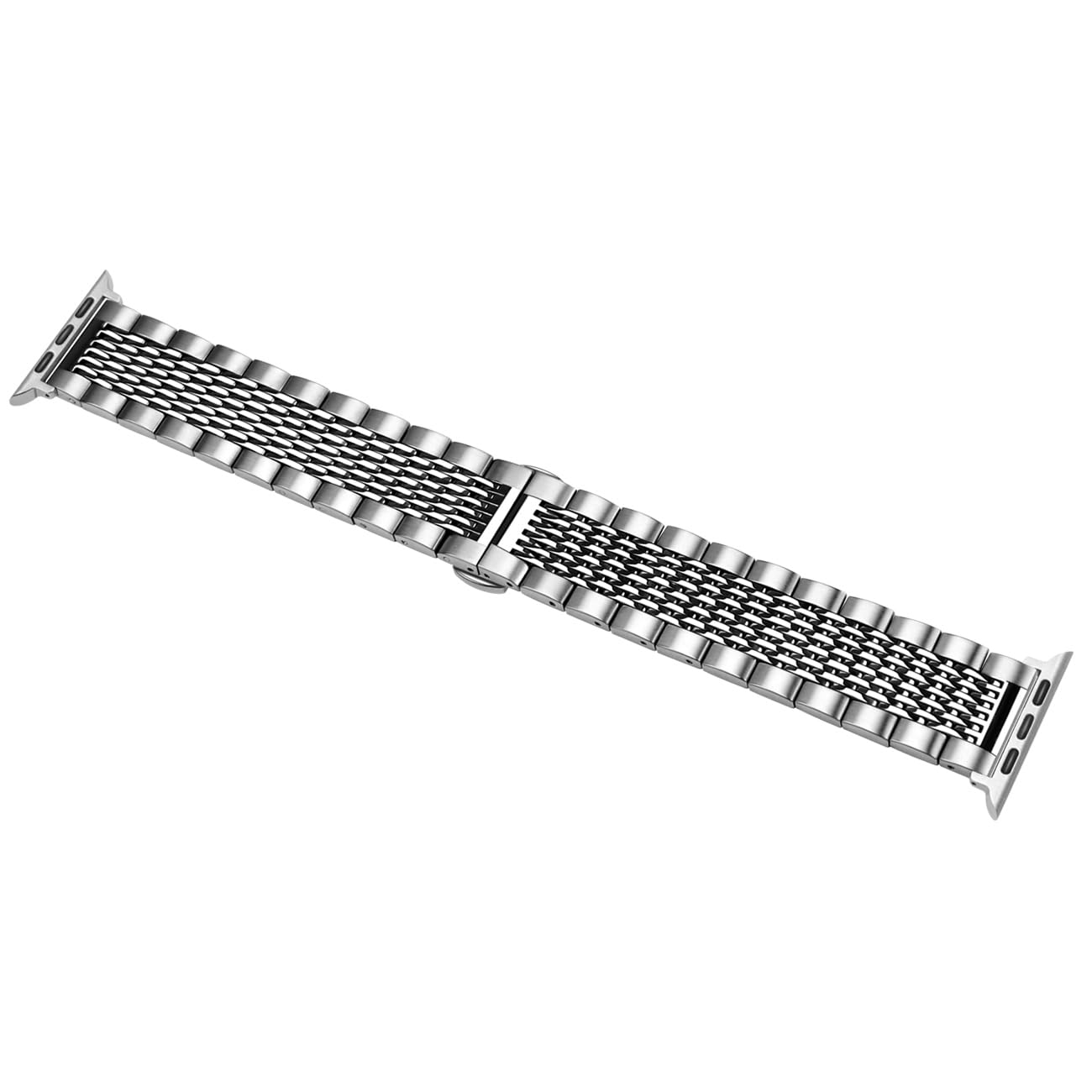 Bracelet de rechange en maille métallique dorée pour homme et femme, compatible avec Apple Watch 42 mm/44 mm/45 mm/49 mm pour iWatch Series 10/9/8/7/6/5/4/3/2/1 Ultra/SE