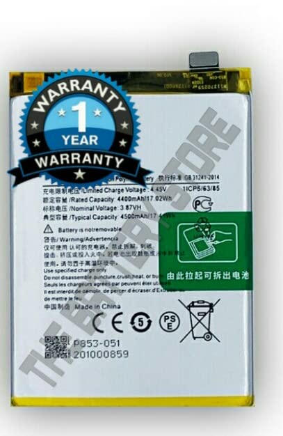 Image of THE BATTERY STORE Orignal BLP853 Battery for Oppo Reno 4 4g 5 pro+ Reno 5 lite Reno 6 pro Battrey with 1 Year Warranty**(PP16)
