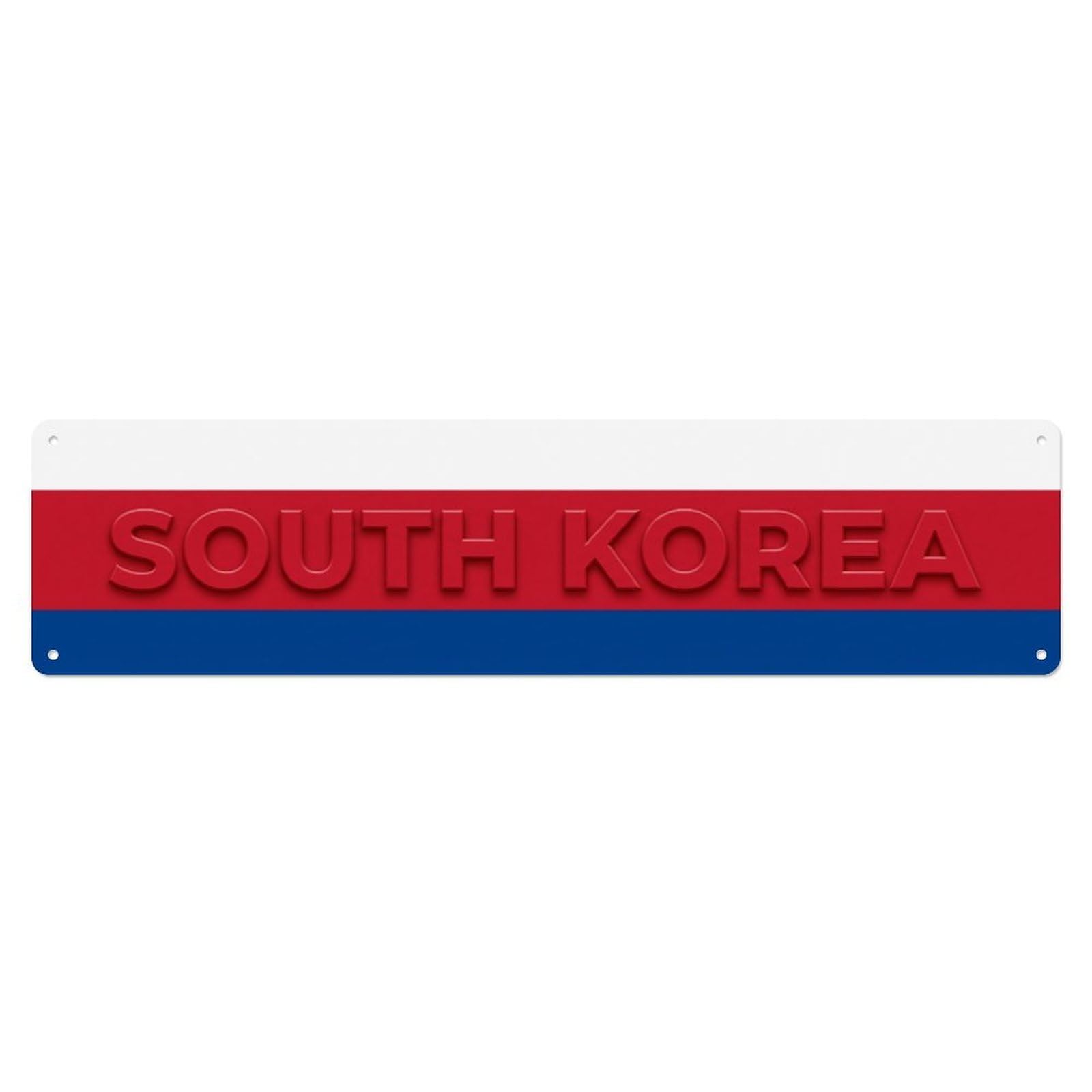 Metal Tin Sign Vintage South Korea Flag Pattern